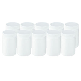 White HDPE Jar 300mL Tamper-Evident Cap 10 Pack