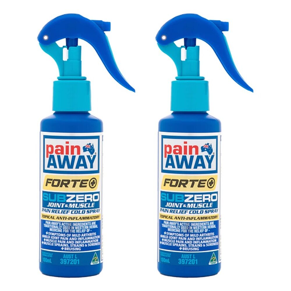 Pain Away Forte+ Sub Zero Joint & Muscle Pain Relief Cold Spray 100mL Pack of 2