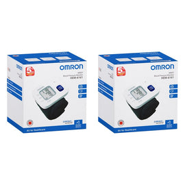 Omron Wrist Blood Pressure Monitor Basic HEM-6161 Pack of 2