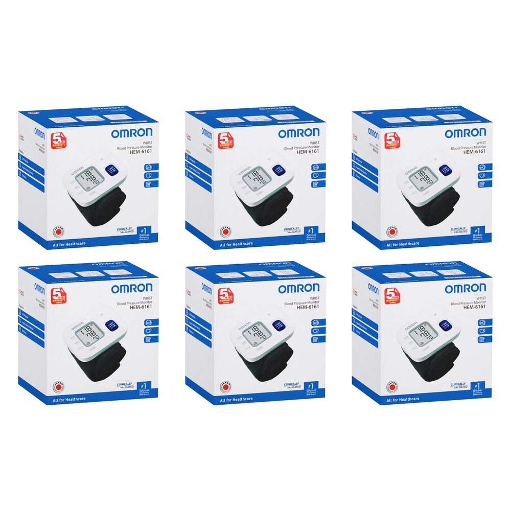 Omron Wrist Blood Pressure Monitor Basic HEM-6161 Pack of 6