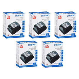 Omron HEM6232T Bluetooth Wrist Blood Pressure Monitor Pack of 5