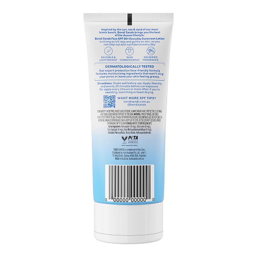 Bondi Sands Face Sunscreen Lotion SPF50+ 75mL