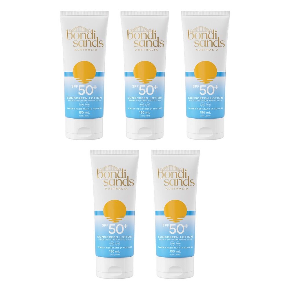 Bondi Sands Sunscreen Lotion SPF50+ 150mL Pack of 5