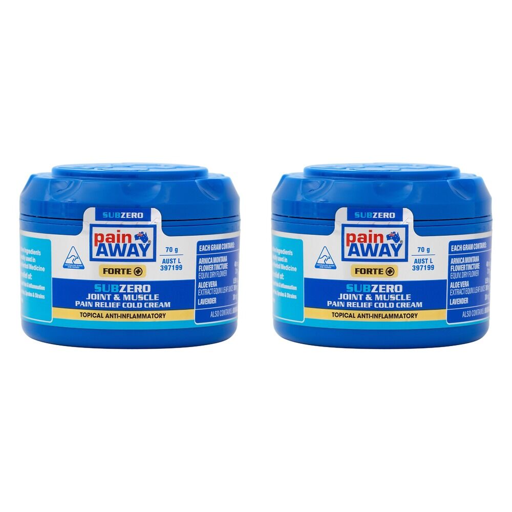 Pain Away Forte+ Sub Zero Joint & Muscle Pain Relief Cold Cream 70g Pack of 2