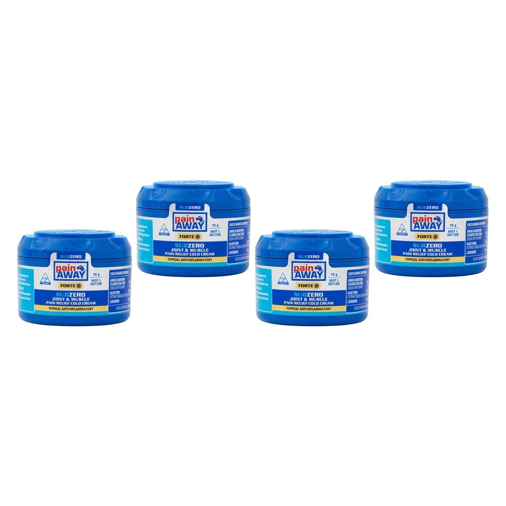 Pain Away Forte+ Sub Zero Joint & Muscle Pain Relief Cold Cream 70g Pack of 4
