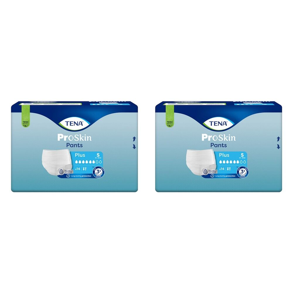 Tena Pants Plus Small 14 Pack x 4 Bundle of 2