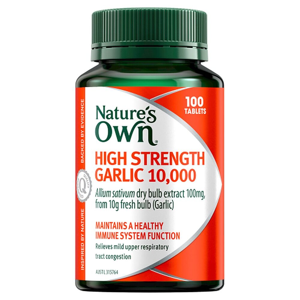 Nature's Own High Strength Garlic 10,000 100 Tablets