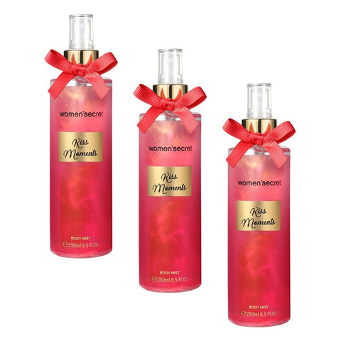 women'secret Kiss Moments Body Mist 250mL Pack of 3
