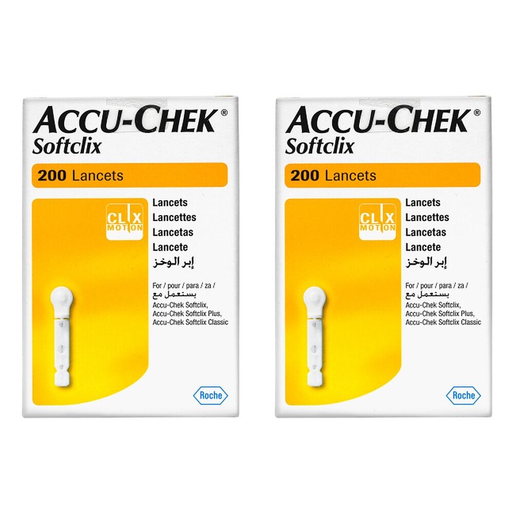 Accu-Chek SoftClix Lancets 200 Pack Bundle of 2