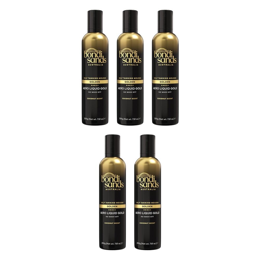 Bondi Sands Aero Liquid Gold Self Tanning Mousse 200g Pack of 5