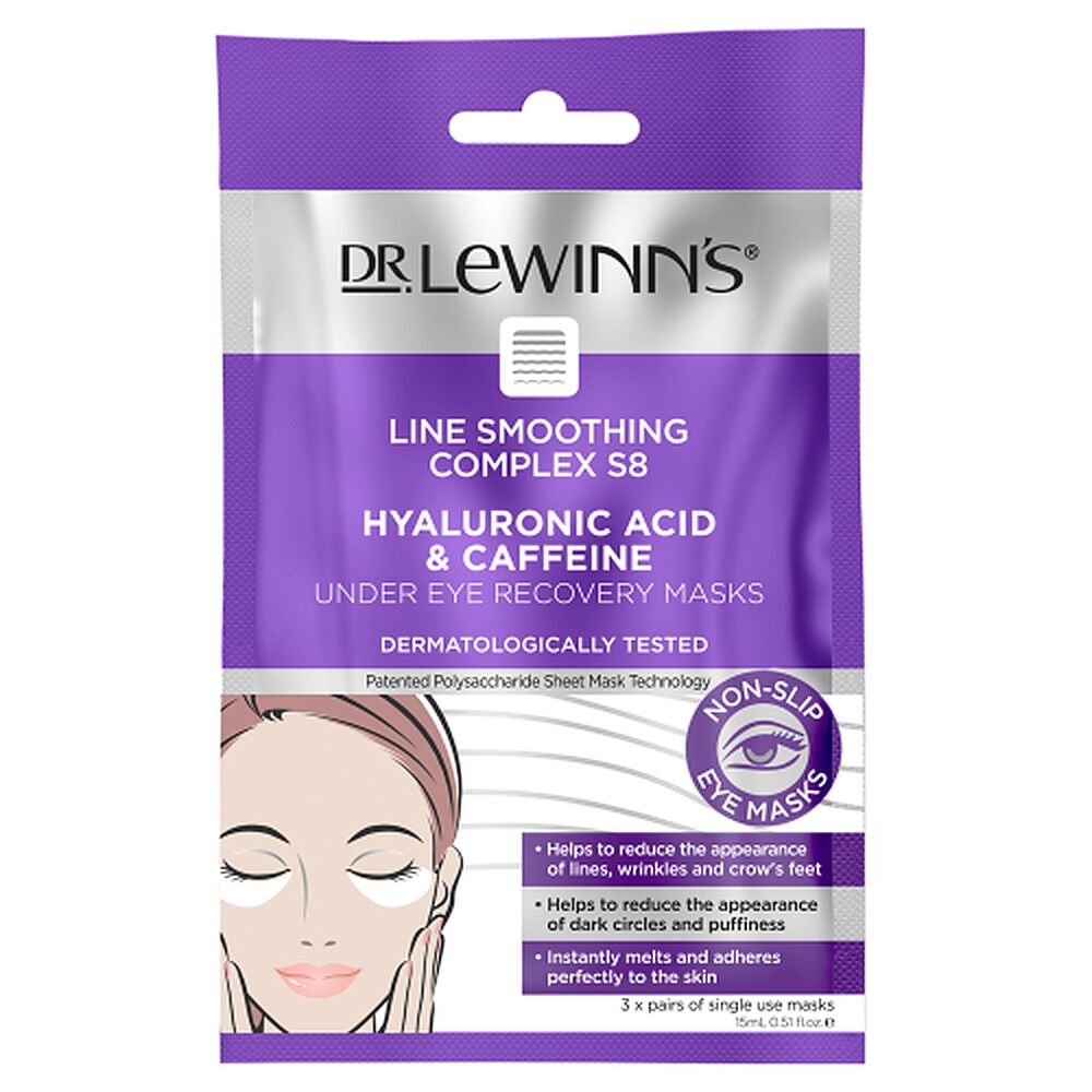 Dr. LeWinn's HA & Caffeine Under Eye Recovery Masks, 3 Pack