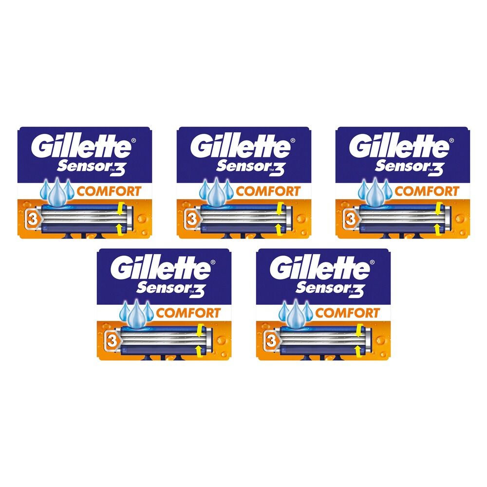 Gillette Sensor3 Comfort Disposable Razors 8 Pack Bundle of 5