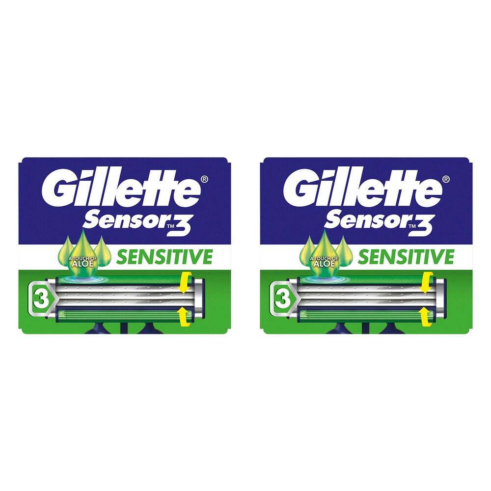 Gillette Sensor3 Sensitive Disposable Razors 4 Pack Bundle of 2