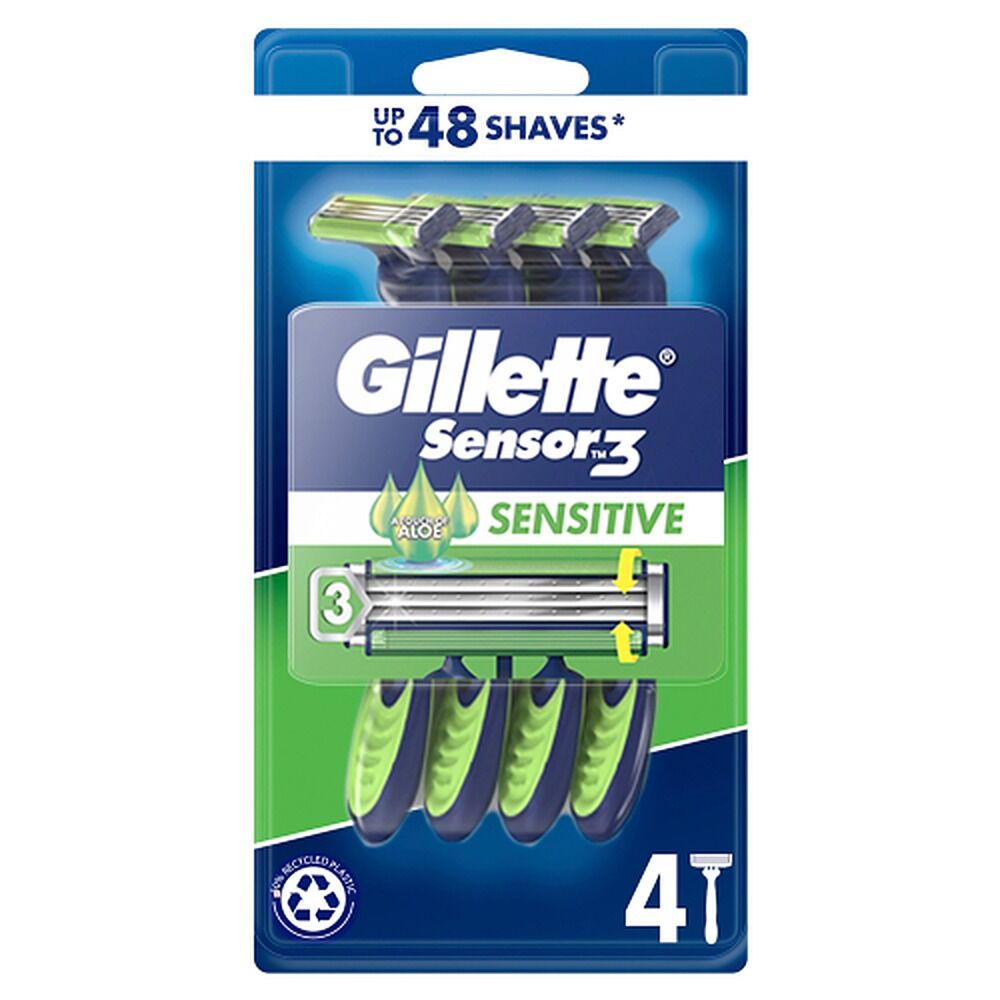 Gillette Sensor3 Sensitive Disposable Razors 4 Pack