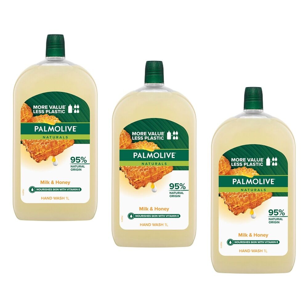 Palmolive Naturals Milk & Honey Hand Wash Refill 1L x 3 Bundle of 3
