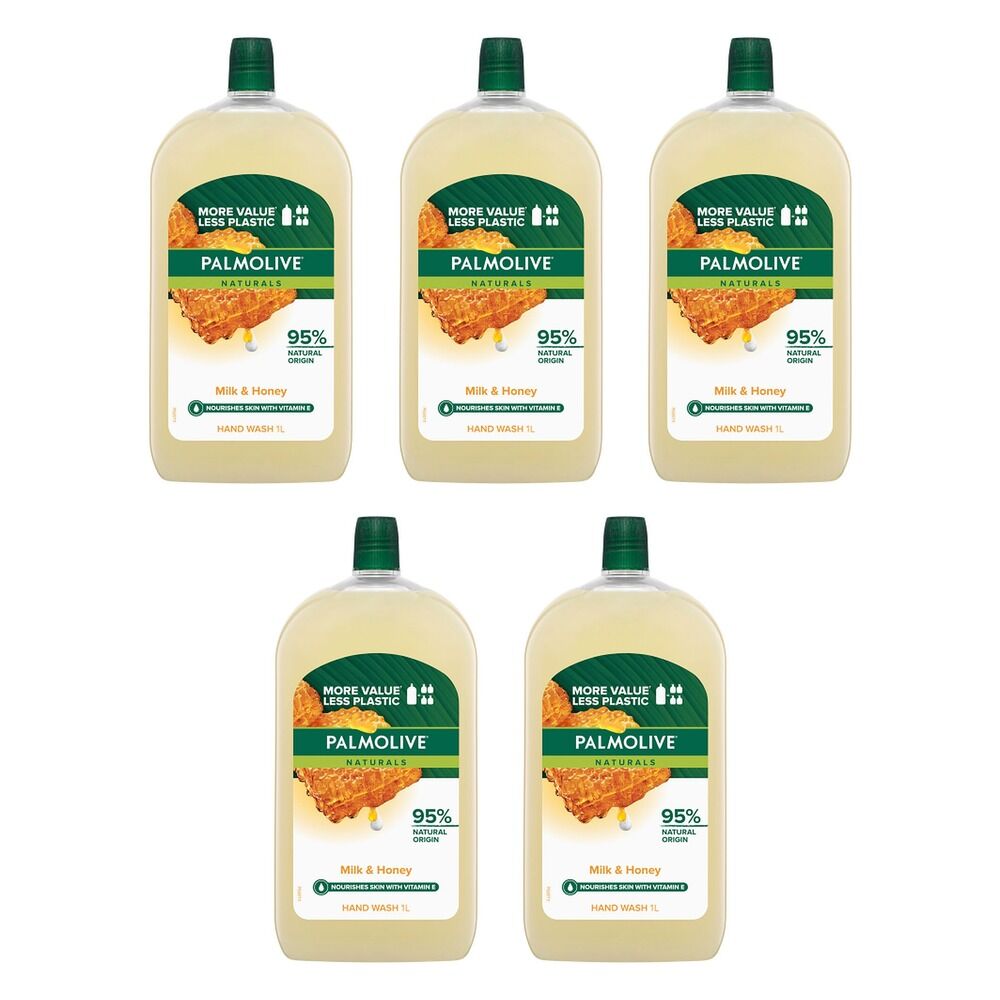 Palmolive Naturals Milk & Honey Hand Wash Refill 1L x 3 Bundle of 5