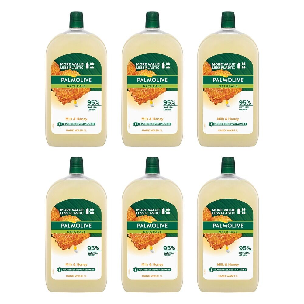 Palmolive Naturals Milk & Honey Hand Wash Refill 1L x 3 Bundle of 6