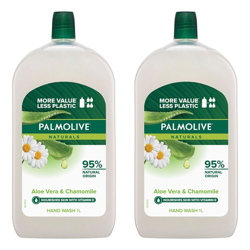 Palmolive Naturals Handwash Aloe Vera Moist Milk Refill 1L x 3 Bundle of 2