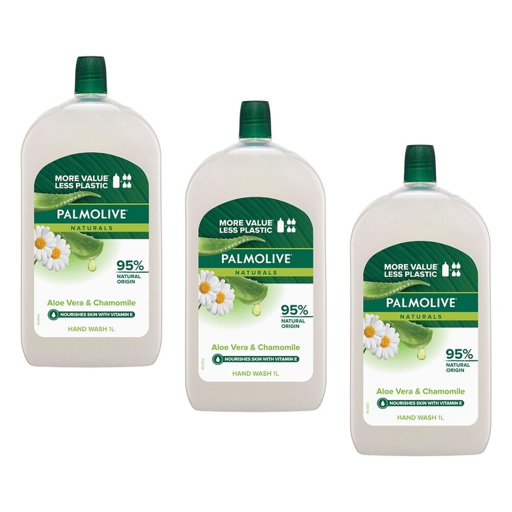 Palmolive Naturals Handwash Aloe Vera Moist Milk Refill 1L x 3 Bundle of 3