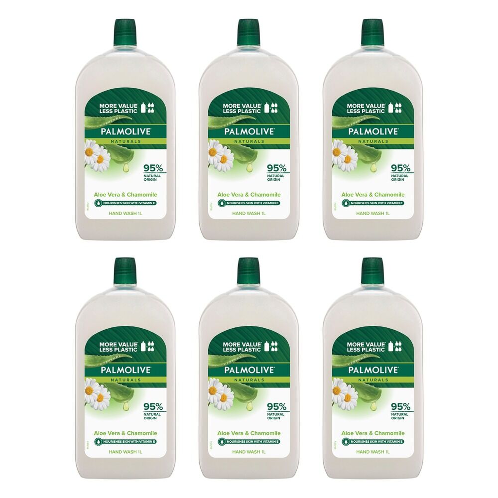 Palmolive Naturals Handwash Aloe Vera Moist Milk Refill 1L x 3 Bundle of 6