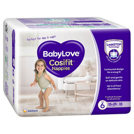 Baby Love Cosifit Convenience Nappies Junior Size 6 15 Pack x 4