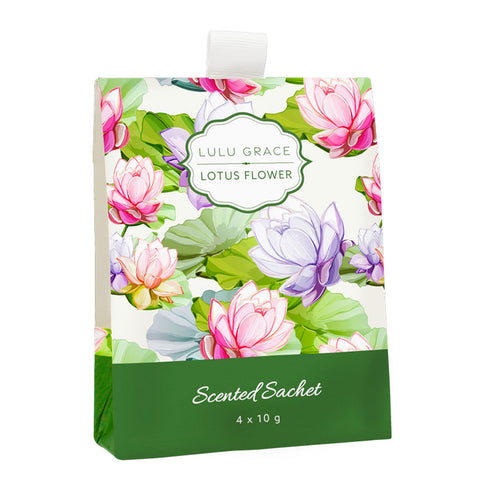 Lulu Grace Hanging Scented Sachet Room Fragrance Lotus Flower 10g Pack 4
