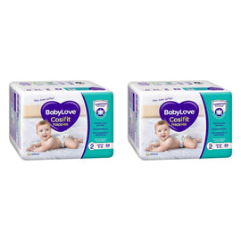 Baby Love Cosifit Convenience Nappies Infant Size 2 24 Pack x 4 Bundle of 2