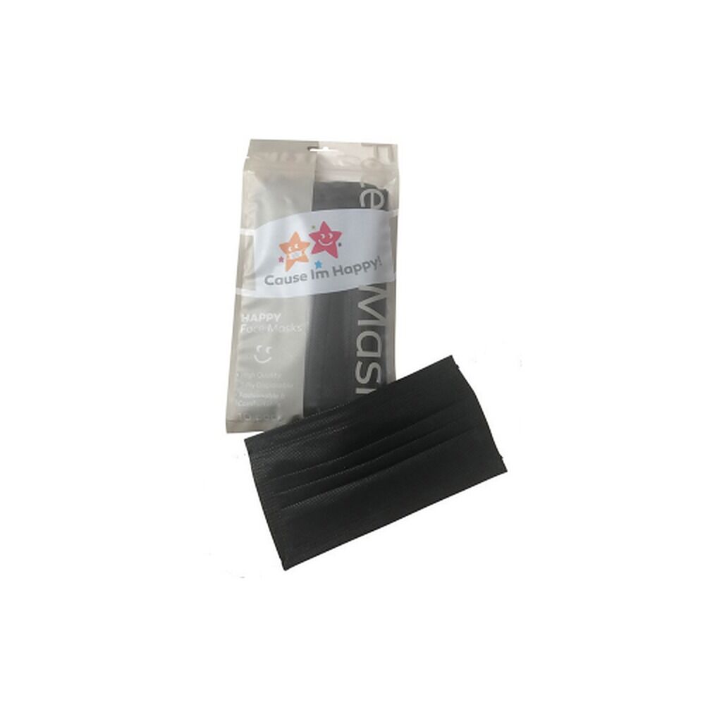 Cause I'm Happy Face Mask Charcoal 10 Pack