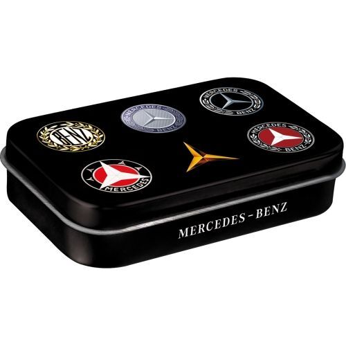 Nostalgic Art Mercedes Benz Logo Evolution Pills Novelty Mint Tin Box XL With Mints 80g