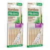 Piksters Bamboo Interdental Brushes Size 1 8 Pack Small Tooth Gaps Bundle of 2