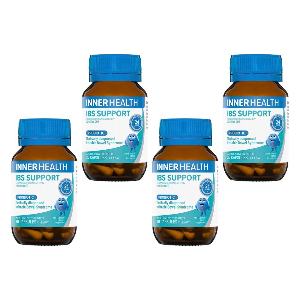 Inner Health IBS Support Probiotic 30 Capsules Pack of 4