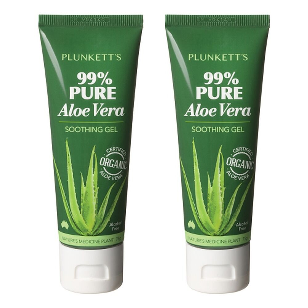 Plunketts 99% Pure Aloe Vera Soothing Gel 75g Pack of 2