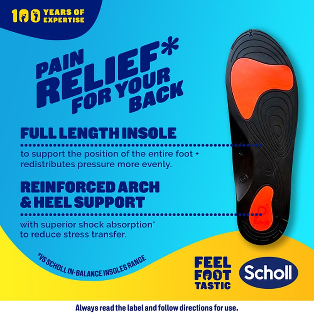 Scholl In-Balance Lower Back Orthotic Insole Large 9 - 11