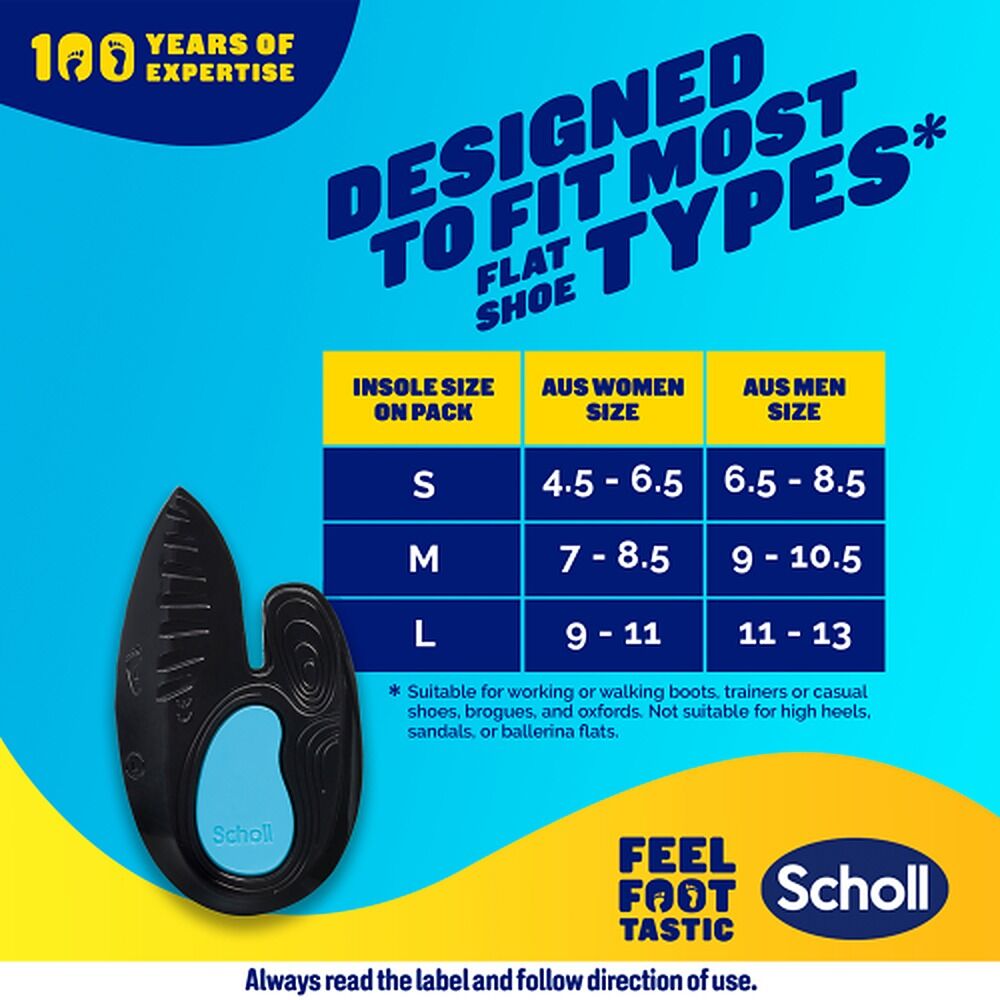 Scholl In Balance Pain Relief Heel Orthotic Insole Medium 7 - 8.5