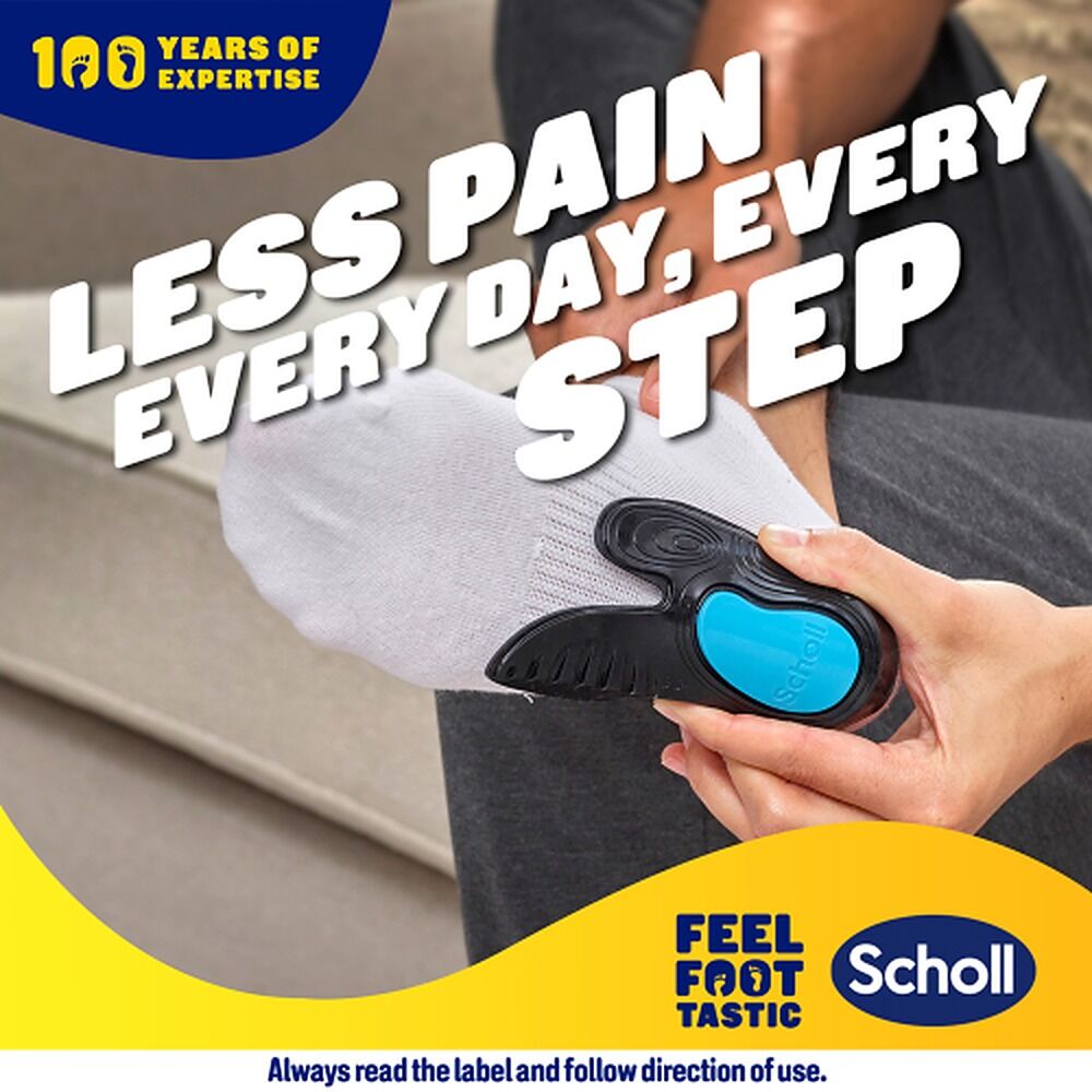 Scholl In Balance Pain Relief Heel Orthotic Insole Medium 7 - 8.5