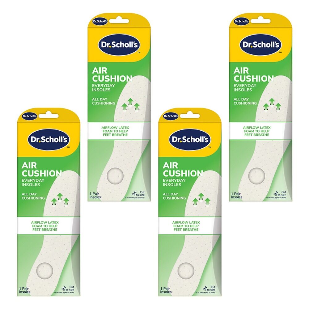 Scholl Air Cushion Everyday Insoles Pack of 4