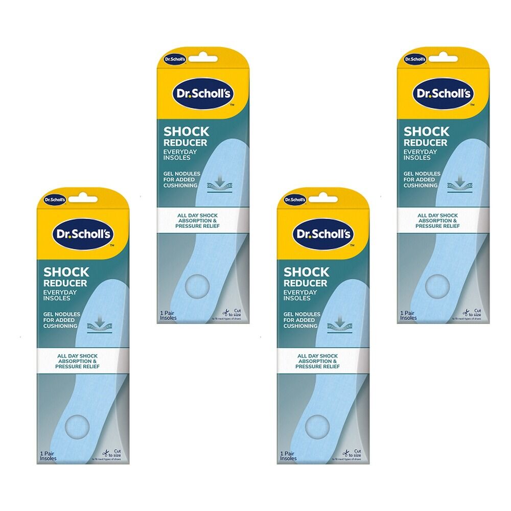 Scholl Shock Reducer Everyday Insoles Pack of 4
