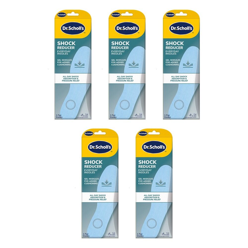 Scholl Shock Reducer Everyday Insoles Pack of 5