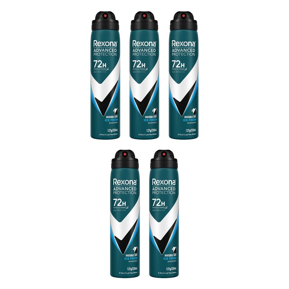 Rexona Advanced Protection 72H Ice Fresh Antiperspirant 220mL Pack of 5