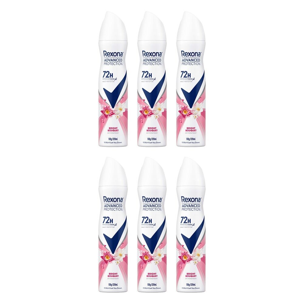 Rexona Advanced Protection 72H Invisible Bright Bouquet Pack of 6
