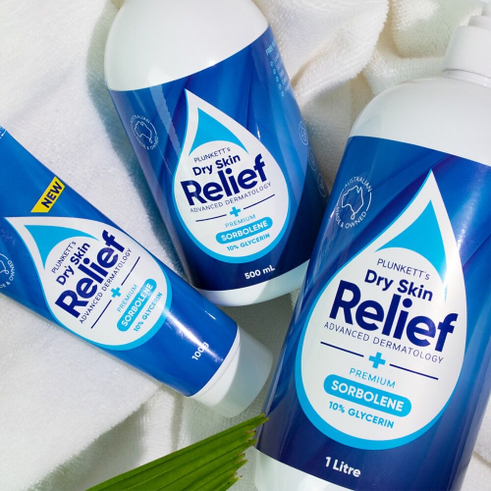 Plunketts Dry Skin Relief Premium Sorbolene 0% Glycerin 1L