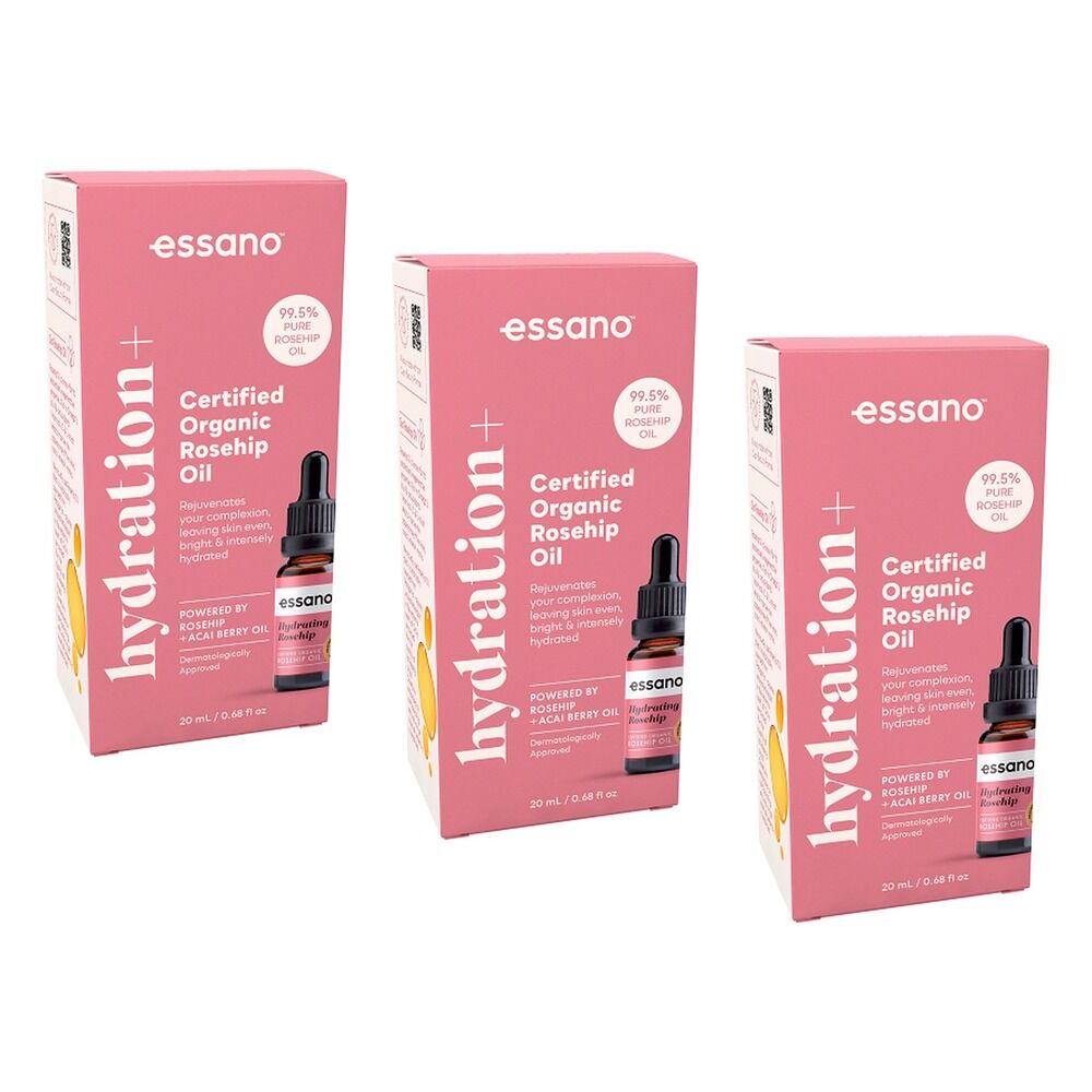 Essano Hydration+ Rosehip Oil Organic 20mL x 6 Bundle of 3