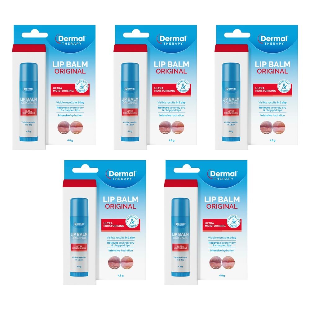 Dermal Therapy Lip Balm Original Stick 4.8g Pack of 5