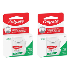 Colgate Total Mint Waxed Dental Floss 25m Pack of 2
