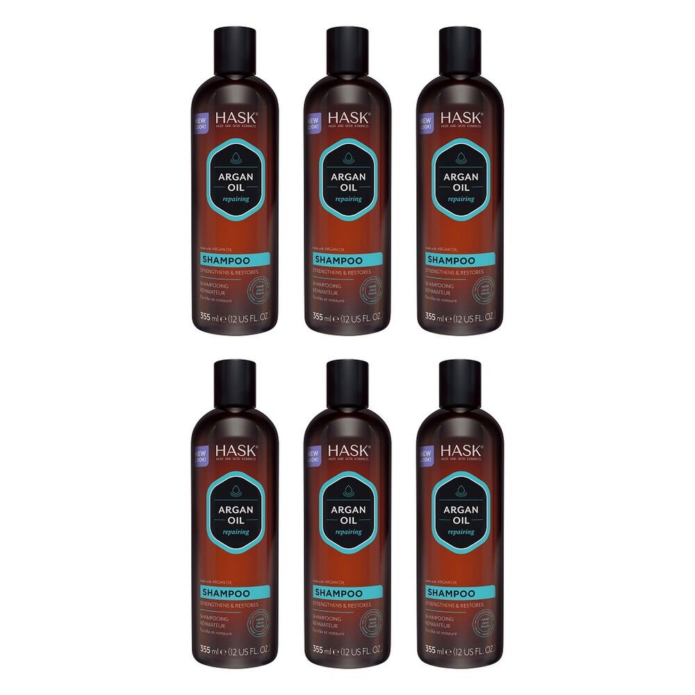 Hask Argan Oil Repairing Shampoo 355mL Pack of 6