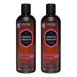 Hask Keratin Smooth Smoothing Shampoo 355mL Pack of 2