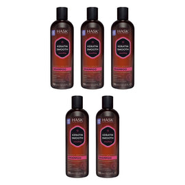 Hask Keratin Smooth Smoothing Shampoo 355mL Pack of 5