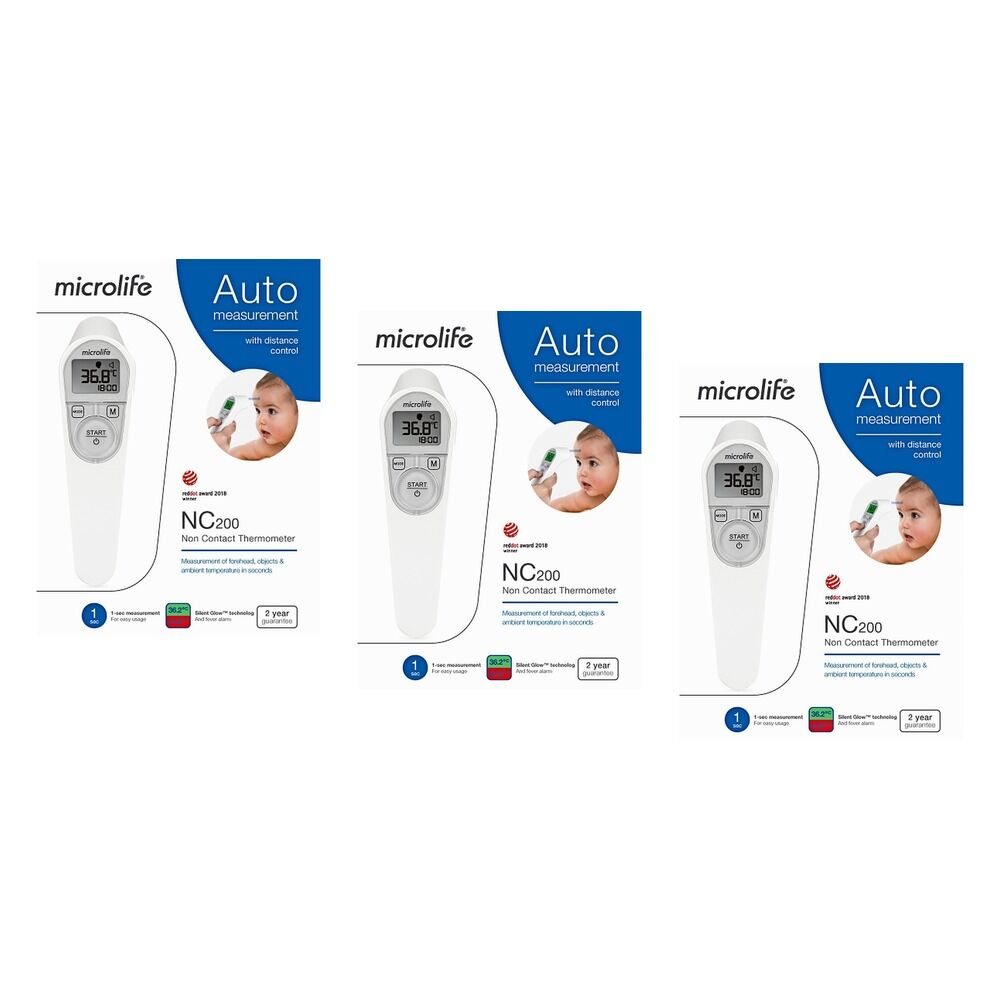 Microlife Non-Contact Digital Thermometer Pack of 3