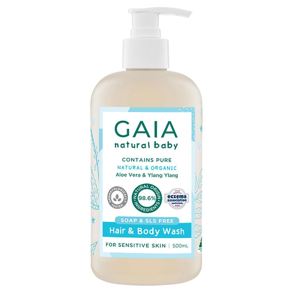 GAIA Natural Baby Hair & Body Wash 500mL