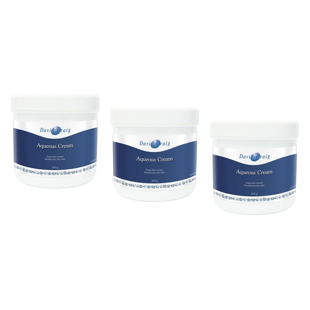 David Craig Professional Aqueous Cream 500g Pack of 3